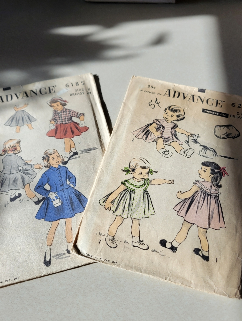 Advance Vintage Children's Dress Pattern Pack - Illustrated Covers